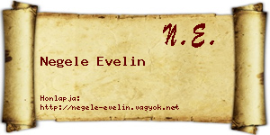 Negele Evelin névjegykártya